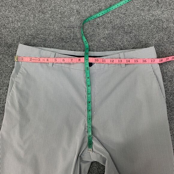 Nike Pants Men 34 White Grey Stripe Dri Fit Flat Front Performance Stretch Golf - Picture 5 of 12